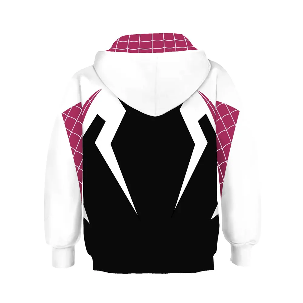 SpiderGwen/карнавальный костюм; костюм Гвен Стейси; толстовки для косплея; Детские вечерние костюмы на Хэллоуин; карнавальный костюм; Прямая поставка