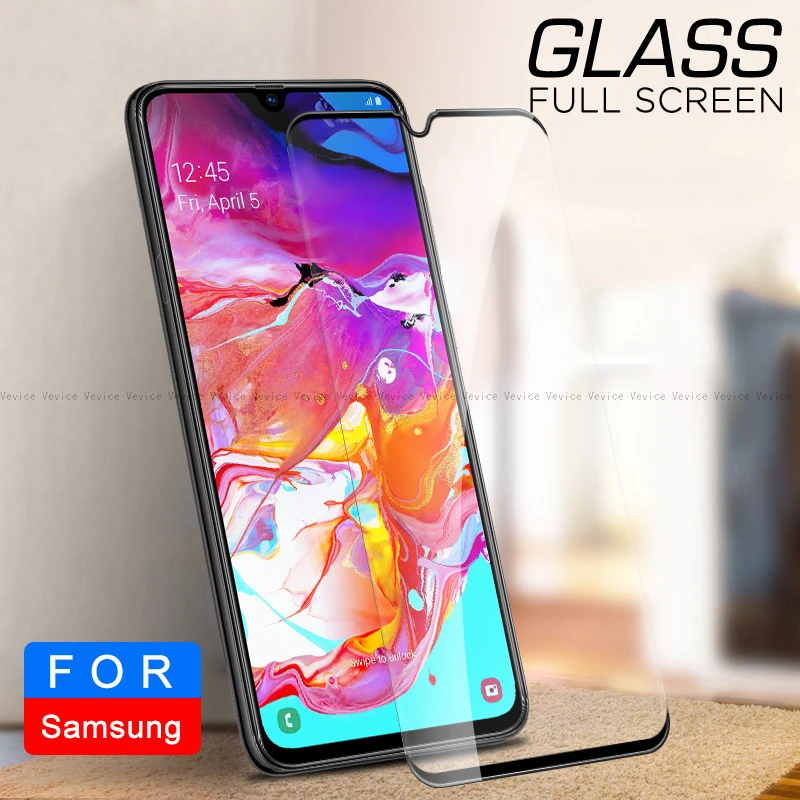 

Full Cover Tempered Glass For Samsung Galaxy A90 A70 A60 A50 A40 A30 A10 Protective Screen Protector Colorful Film Front Glass
