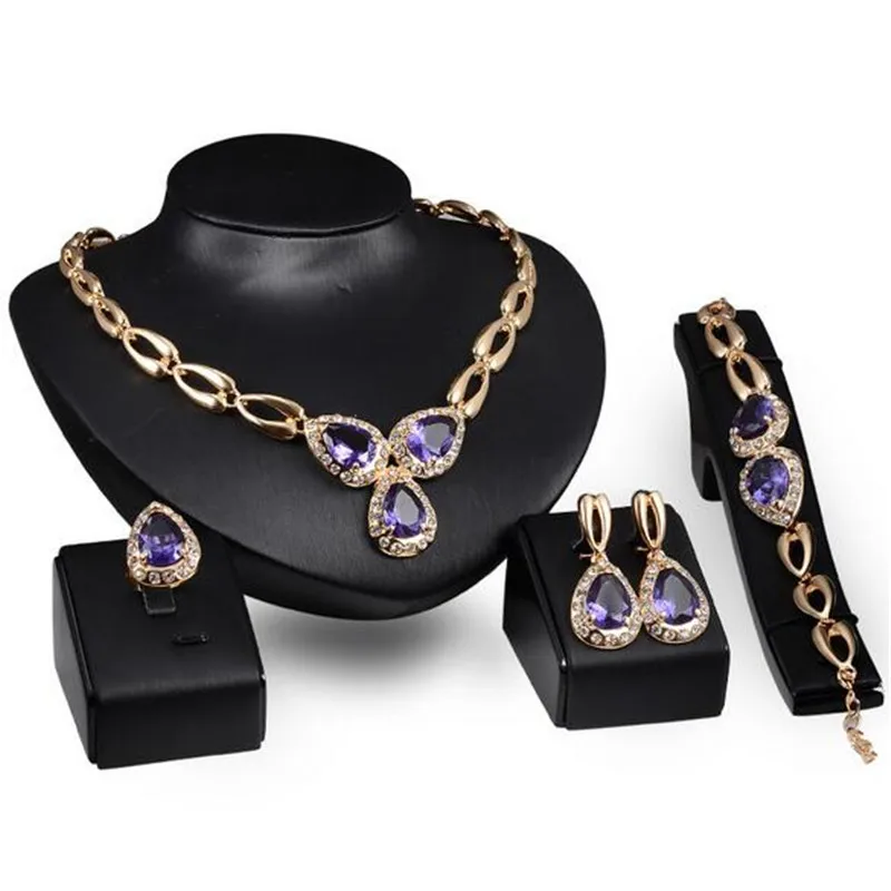 Jewelry Sets MADE WITH Brands Crystal Transparent Necklaces & Earrings