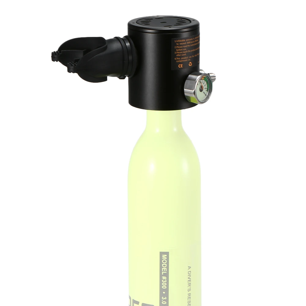 

Professional Diving snorkel 0.5L Oxygen Cylinder Head Scuba Respirator Part Diving Regulator Breather Gauge diving equipment