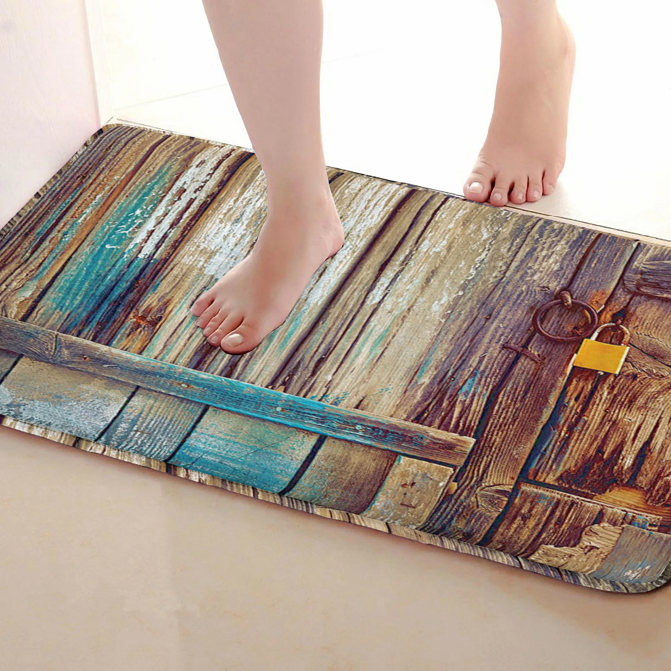 Дверной Стиль Коврик для ванной комнаты, смешной Противоскользящий коврик для ванной, занавеска для душа s аксессуары, соответствующие вашей душевой занавеске