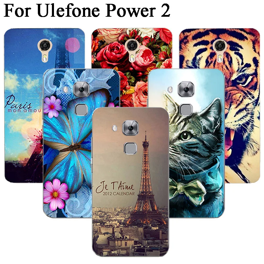 Чехол для смартфона Ulefone Power2 Роскошный чехол с цветами совой кошкой и Эйфелевой