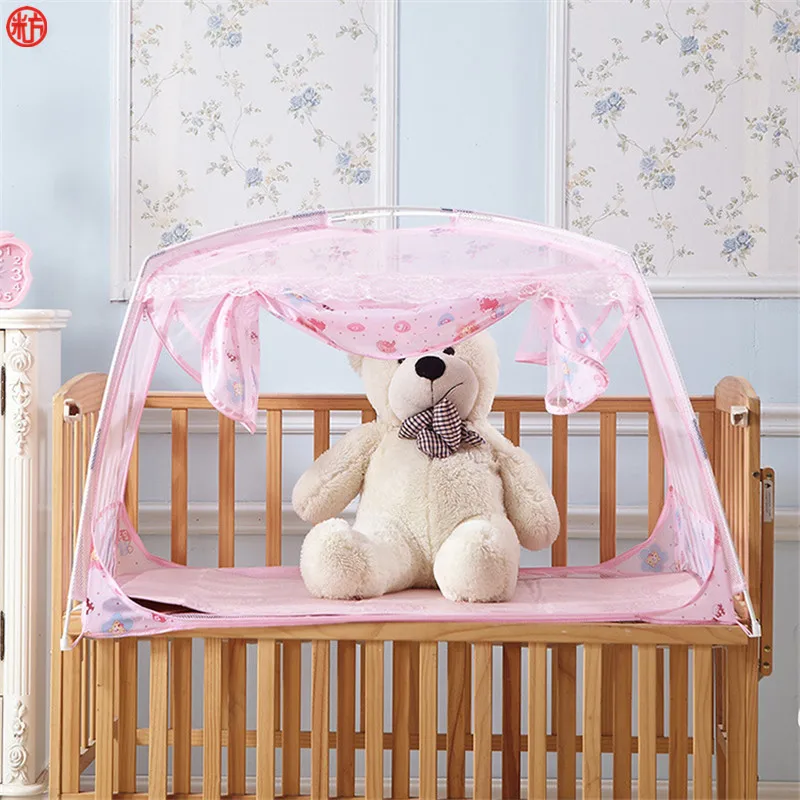 Home textile pink mosquito net for children kids baby infant bed net