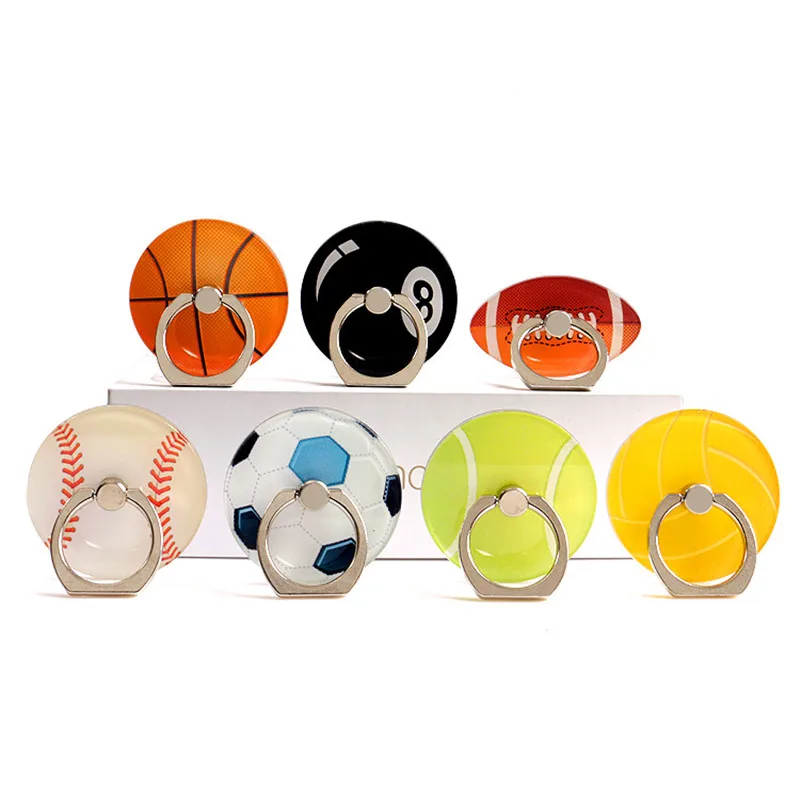 

Stylish sports football basketball mobile phone holder mobile phone holder convenient multi-color finger grip bracket