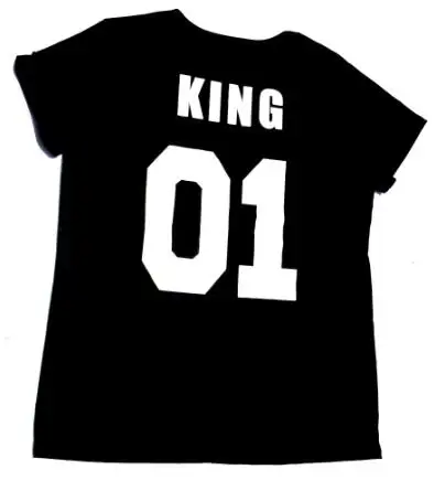Футболки на тему дня Св. Валентина, Хлопковая женская футболка с надписью для отдыха, летняя футболка с коротким рукавом, одежда для пар размера плюс 3XL - Цвет: Style 1 for King