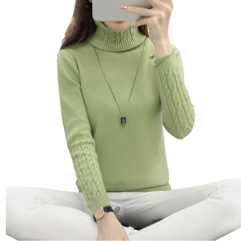 Pull En Tricot 2024 Pour Femme Et Fille - Pull Semi-col Roulé à Manches