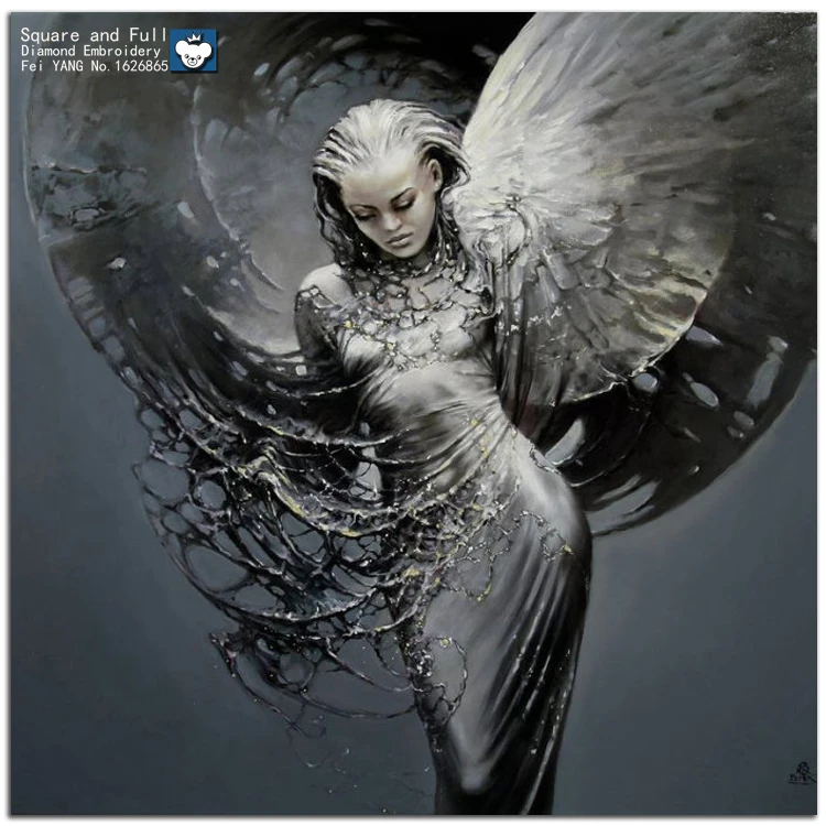 Buy paintings rhinestones beautiful woman angel kits