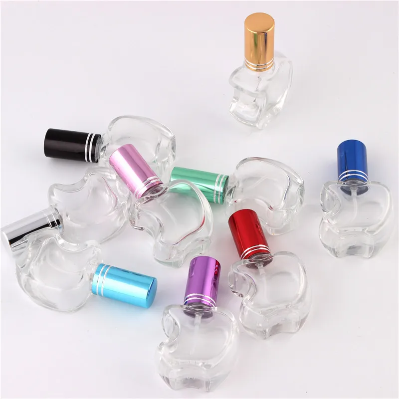 Beauty 10 Colors Stylish 10ml Unique Mini Glass Perfume Bottles With Spray Lovely Apple Style Refillable Parfum Atomizer | Красота и