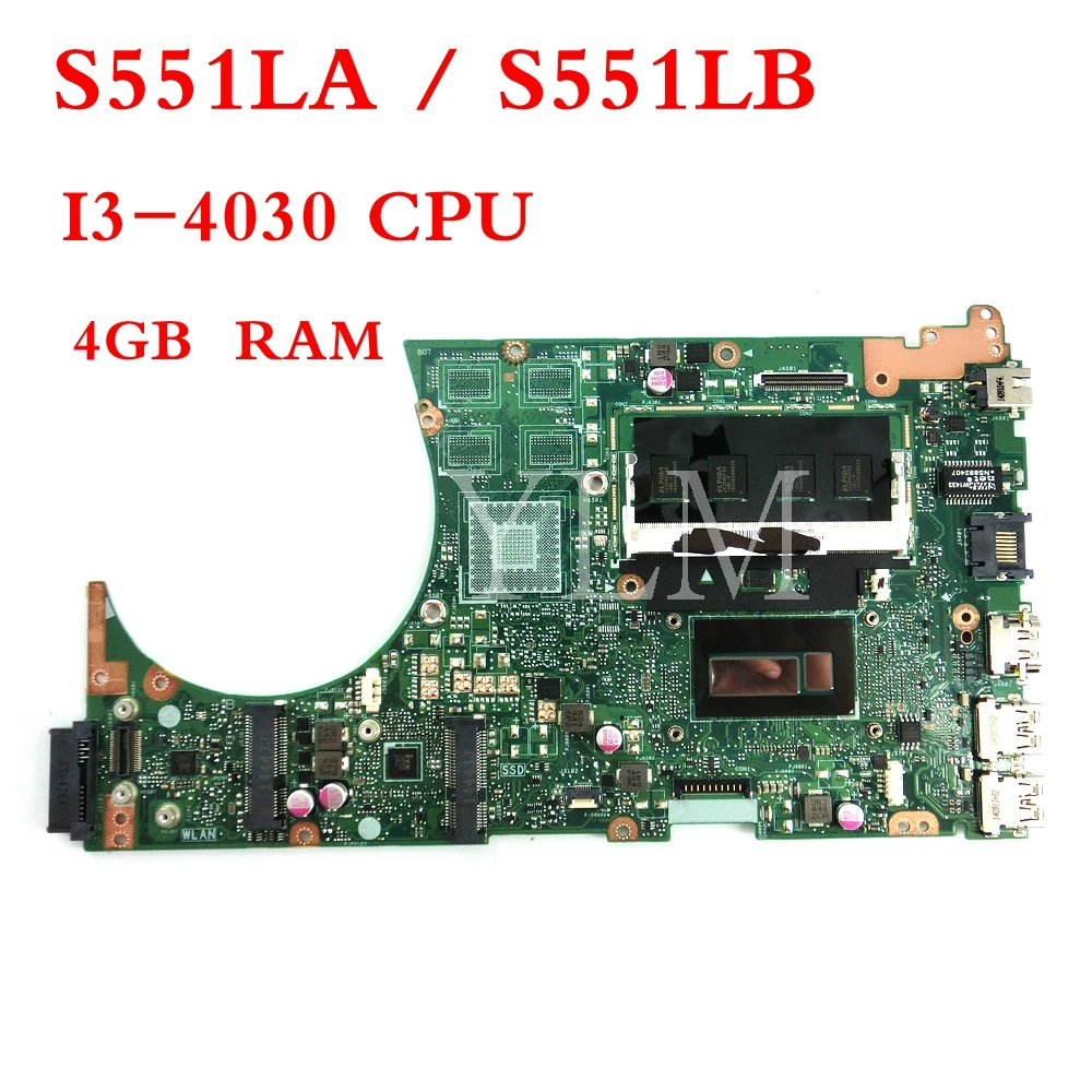 

S551LA MB /I3-4030 CPU mainboard REV2.2 For ASUS S551L S551LA LN S551LB K551L Laptop motherboard 90NB0260-R00011 Tested Working