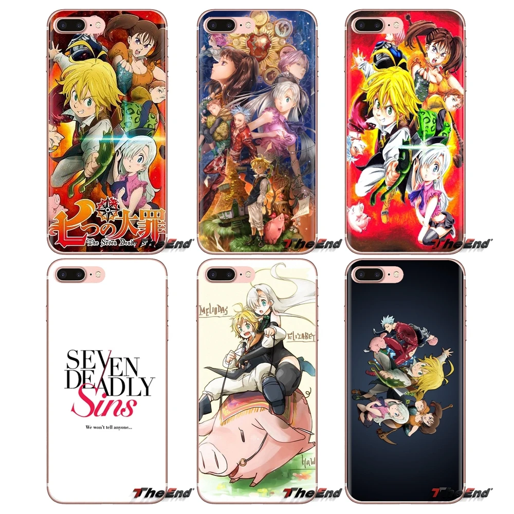 

For Huawei Mate Honor 4C 5C 5X 6X 7 7A 7C 8 9 10 8C 8X 20 Lite Pro The Seven Deadly Sins Meliodas Elizabeth Silicone Cases Cover