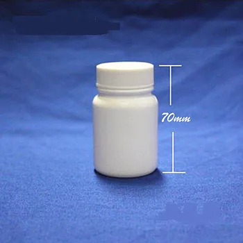 

300pcs/lot Capacity 60ml White Plastic HDPE empty bottle with Screw Cap for Tablets Pills Capsule Medicine Food Packaging