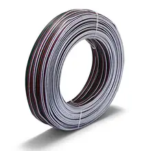 5 рулонный RGBW 5-контактный удлинитель питания 100 м 22AWG 20AWG 18AWG JST разъем электрические медные провода для светодиодной ленты контроллер