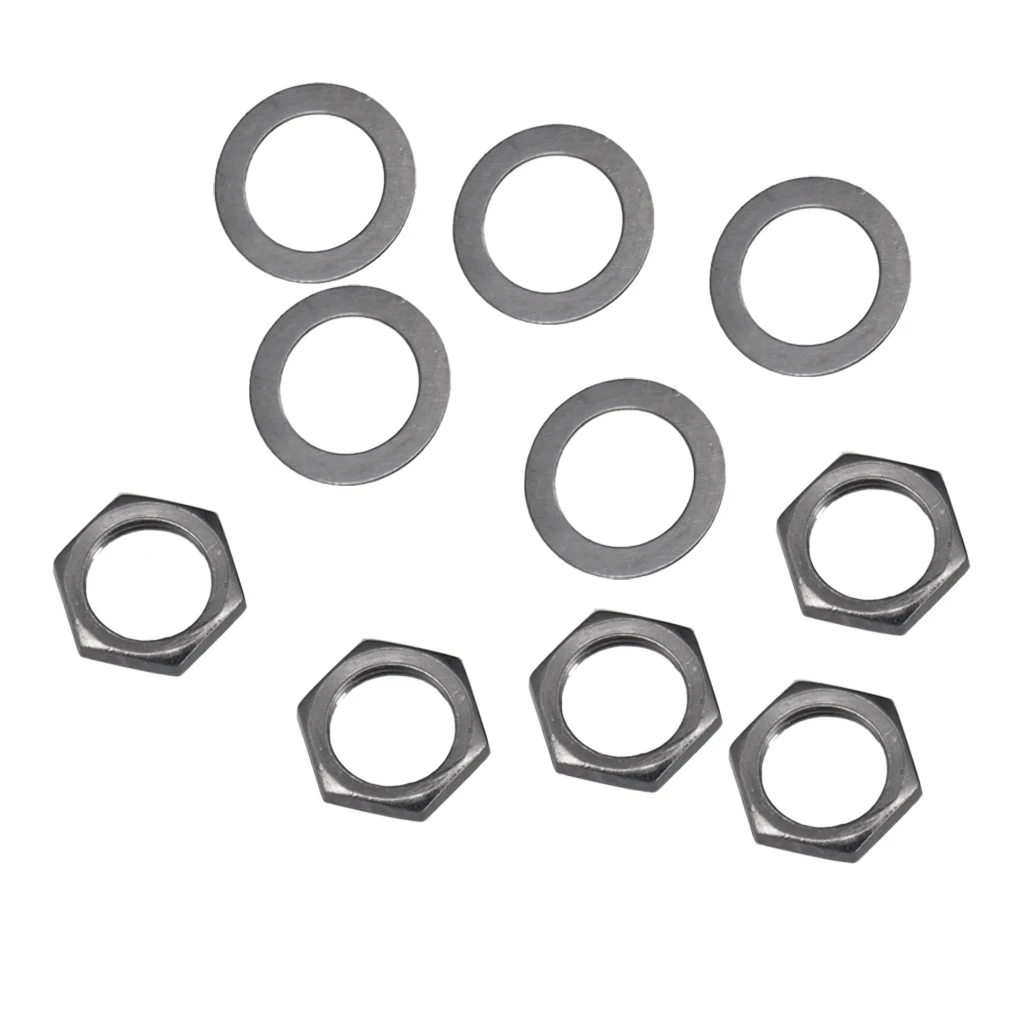 10Pcs Electric Guitar Iron Guitar Jack Nut Jack Socket Nut Electric Guitar& Bass Replacement for Electric Guitars & Bass Socket