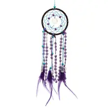 Автомобильный Стайлинг, украшение для дома на стену, украшение с перьями, подарок ручной работы, аксессуары фиолетового цвета