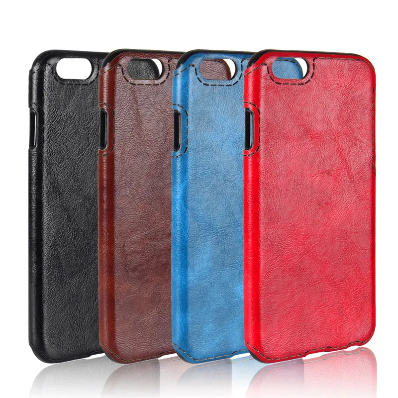 

For Apple iPhone6 Iphone 6G 6S Silicone Case Colored Crazy Horse Silicon TPU+PC Leather Gel Soft Back Cover Case for Iphone 6 6S