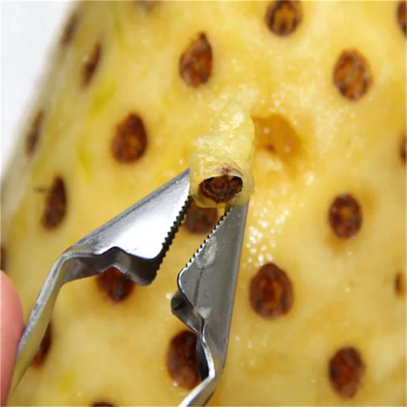 Practical Stainless Steel Cutter Pineapple Eye Peeler Pineapple Remover Fruit&Vegetable Clip Home Kitchen Tools