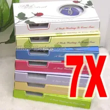 Распродажа популярных подарочной коробке 7X Желание Жемчужное Цепочки и ожерелья подарок /розничная