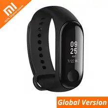 Xiao mi mi Banda 3 versão Global Inteligente Pulseira Pulseira De Fitness Heart Rate watch Band 3 Mensagem de Grande Tela de Toque tempo Smartband