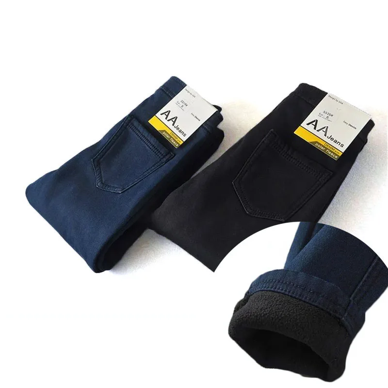 Winter skinny jeans woman Warm thicken Fleeces High Waist