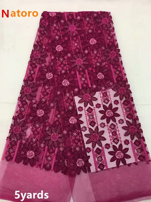 

Tulle Embroidered Net Lace African French Laces Fabrics High Quality Nigerian French Net Lace 2018 With velvet jiaA241