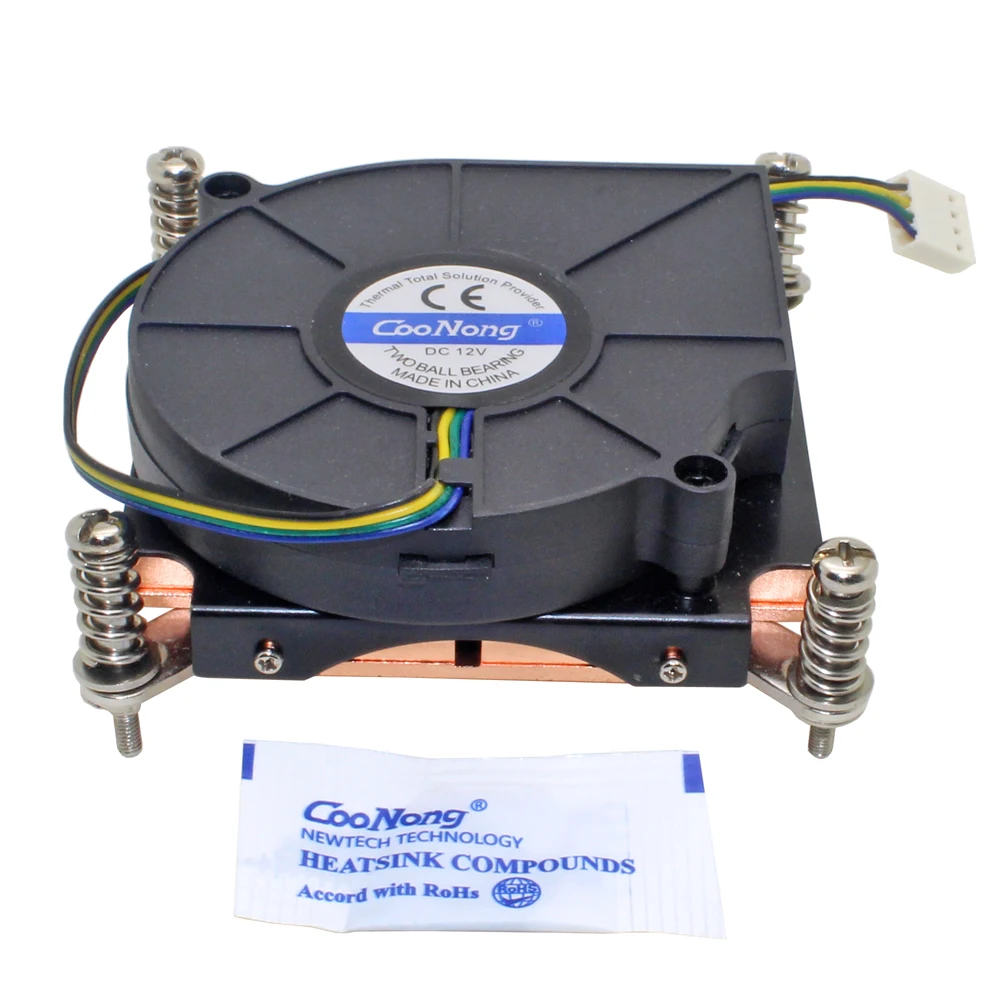 Cooler para Cpu 1u Servidor Dissipador de Calor de Cobre para Intel Xeon Lga 1366 1356 Estação de Trabalho Industrial Computador Resfriamento Ativo - Imagem 2