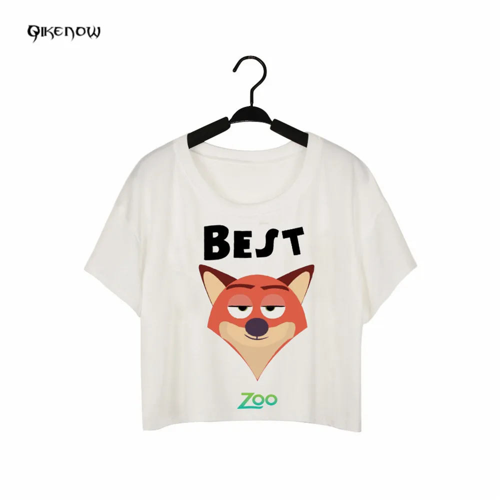 Qikenow футболка Для женщин Сумасшедший животных Город печати Camisetas Mujer подруги Magliette