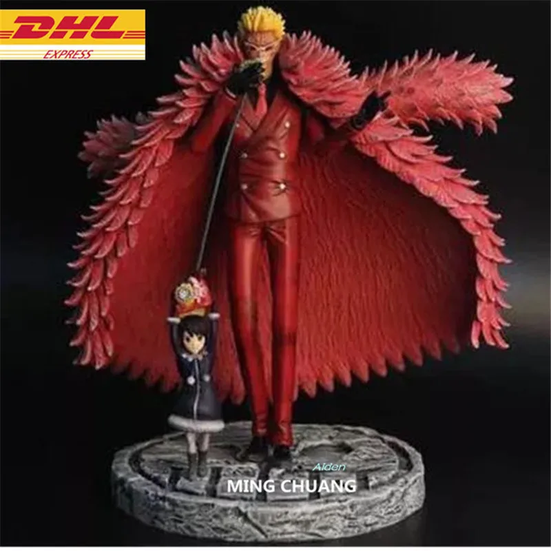

10" Statue ONE PIECE Bust Donquixote Doflamingo Full-Length Portrait Donquixote Pirates Leader GK Action Figure Toy BOX Z1270