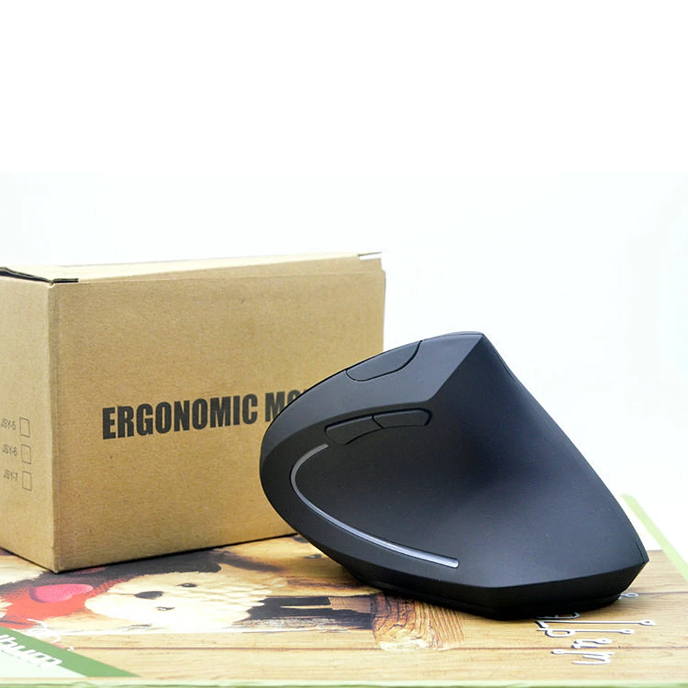 NEW Wireless Mouse Ergonomic Optical 2.4G 800/1200/1600DPI Colorful Light Wrist Healing Vertical Mice Gaming Mouse Gamer best pc gaming mouse