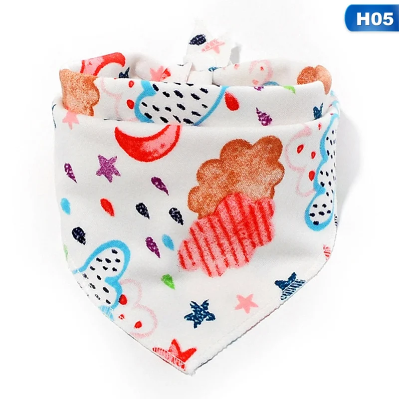 Cotton Baby Bibs Cute Newborn Infant Kids Cotton Burp Cloths Bandana