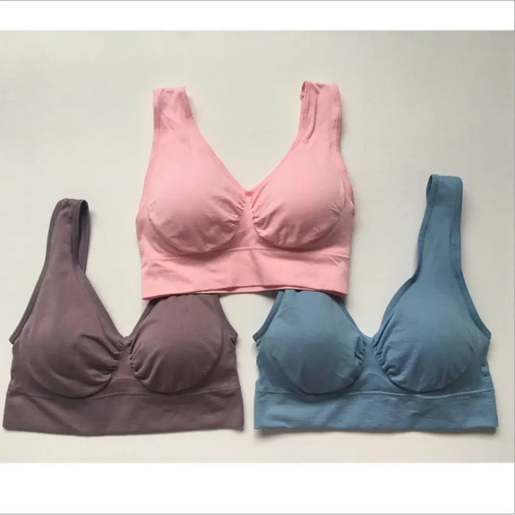 3 pcs/set Breathable Sport Bras Women Sleep Underwear Seamless Double
