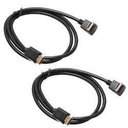 Hdmi кабель угол 90 градусов HDMI к HDMI кабель 1 м 1.5 м 2 м 3 м 4 К HDMI кабель 4 К 1080 P 3D для PS3 проектор HD компьютерный кабель