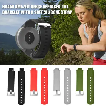 

For Huami Watch 3 Silicone Watch Band Replacement Wrist Bands Strap For Huami Amazfit Verge Watch Straps Wristbands Bracelet