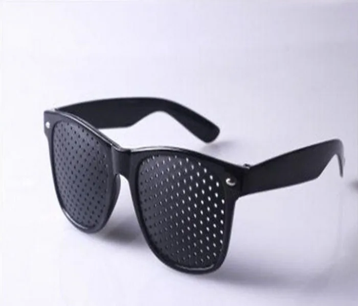 Black Goggle Pinhole Glasses Eyesight Vision Improve Glasses Eyes