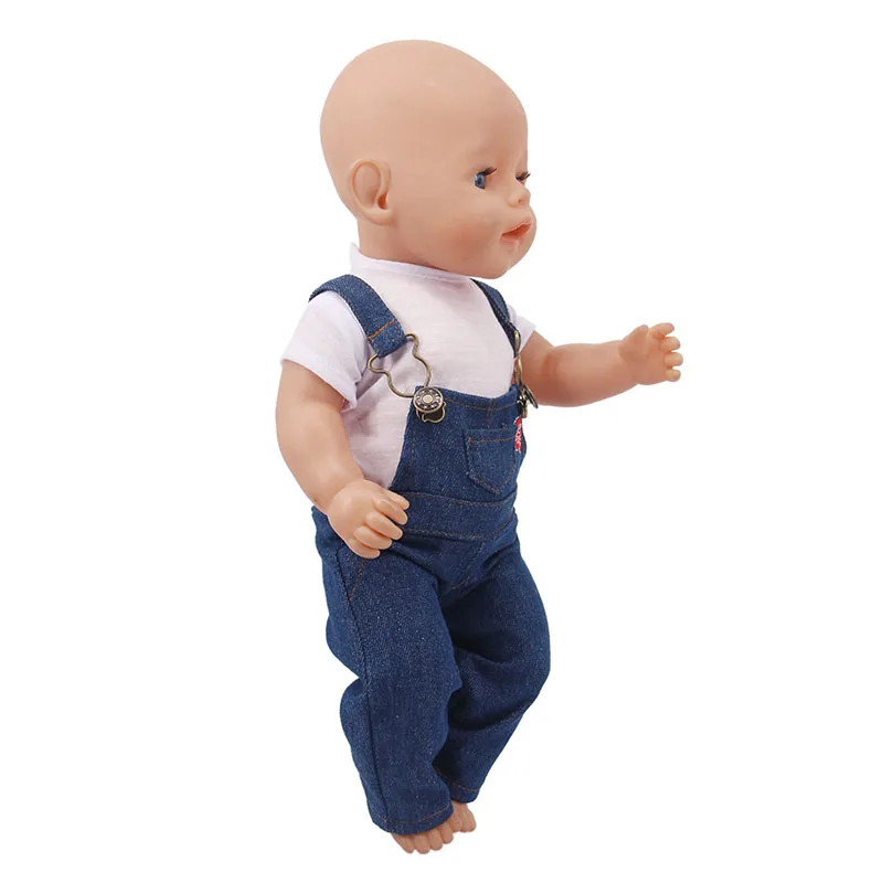 Подходит для 18 дюймов 43 см Одежда для куклы-младенца девушки Висячие джинсы Сова пчела волос пояс кукла аксессуары для ребенка подарок на