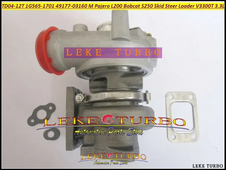 TD04-12T 49177-03160 1G565-1701 Turbo Turbocharger For Mitsubishi Pajero L200 Bobcat S250 Skid Steer Loader Kubota V3300-T 3.3L (3)