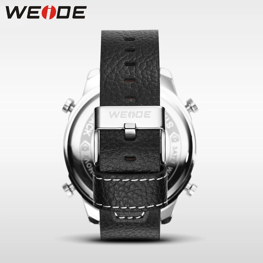 WEIDE натуральная Элитный бренд новые часы кварцевые для мужчин кожа Спортивные