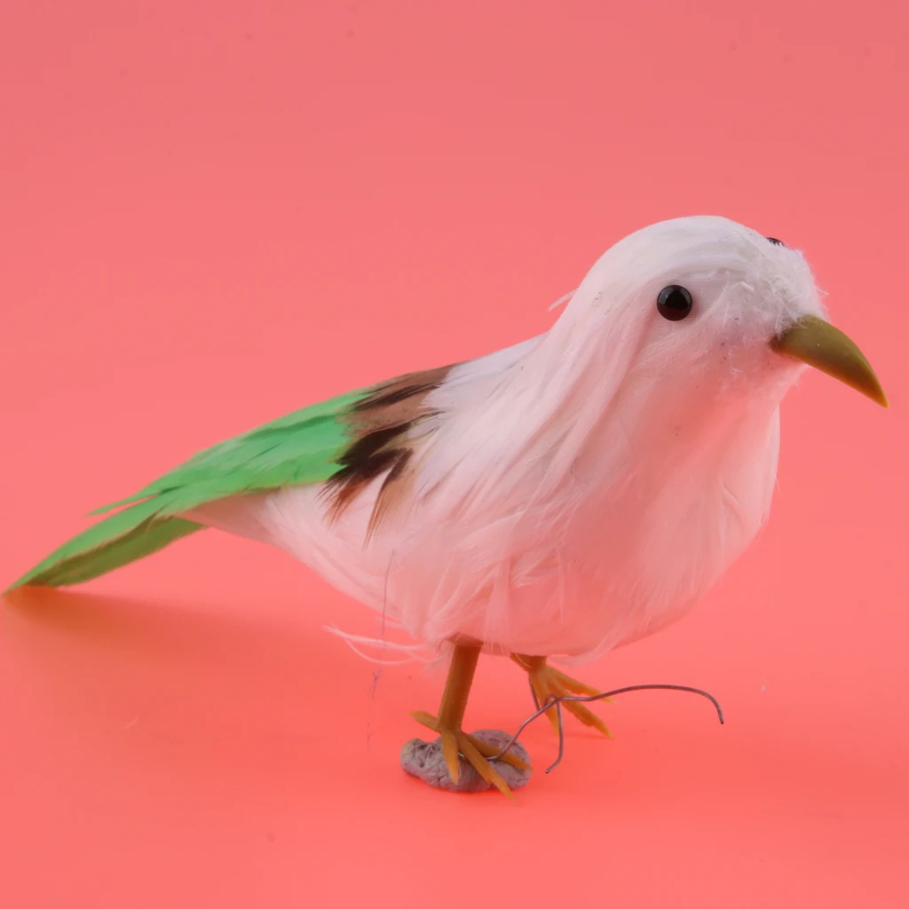 MagiDeal 5inch Artificial Feathered Foam Birds Statue Festival Party Decorative Ornament Shelf Display Art Craft