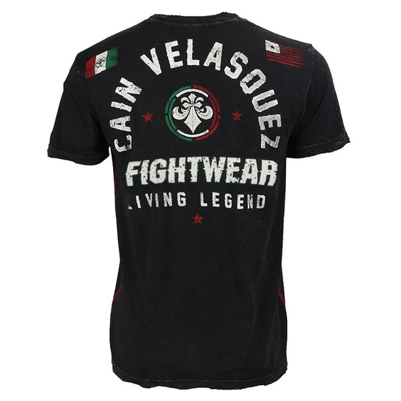 VSZAP Cain Velasquez Fightwear живая легенда фитнес-футболка Мужская дышащая MMA Fighting Workout UFC Fight Muay Thai Sanda Tops