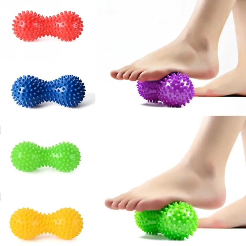 

New 1Pc Yoga Fitness Ball PVC Peanut Shape Spiky Massage Yoga Ball Trigger Point Therapy Stress Relief Spiky Massager Ball#H108^