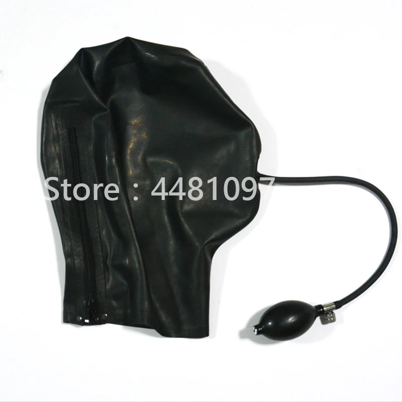 

Sexy Latex Hood Mask Full Face for Male and Female Fetish Latex Hood with Mouth Tube Custom Made XS-XXXL