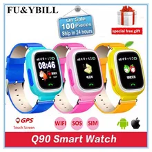Q90 Q80 GPS Phone Positioning Fashion Children Watch 1 22 Inch Color Touch Screen SOS Smart