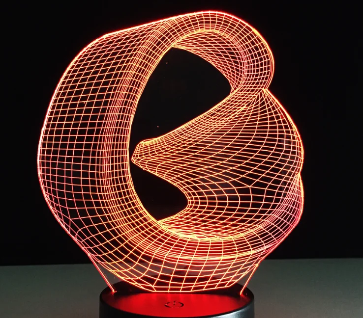 Абстрактный круг Любовь Узел Bulbing 3D светодиодный светильник голограмма Иллюзия 7 цветов Изменение декора лампы Лучший ночной светильник подарок Прямая поставка - Испускаемый цвет: Abstract lamp 6
