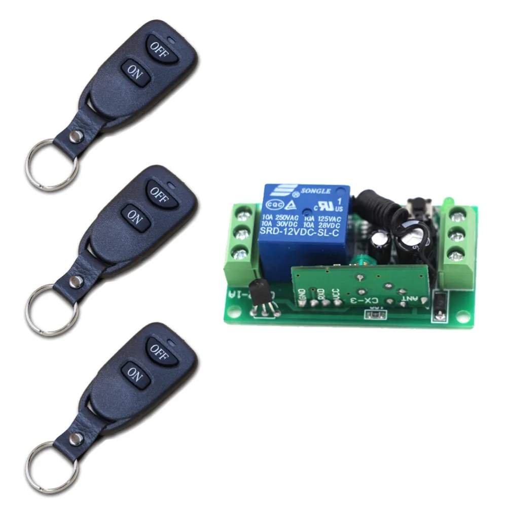 DC9V 12V 24V 1CH Wireless Remote Control Receiver Module and RF