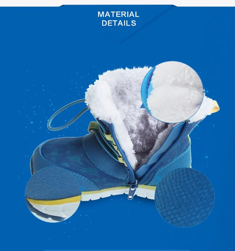 Uovo/брендовые зимние ботинки для мальчиков теплые зимние ботинки до середины икры водонепроницаемые ботинки для маленьких и больших детей, светильник, зимняя обувь, размер 23-30