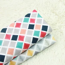 Полуметровая саржевая утепленная хлопковая ткань с геометрическим принтом, ручная работа DIY подушка для сумки задняя накидка для диванной подушки T546