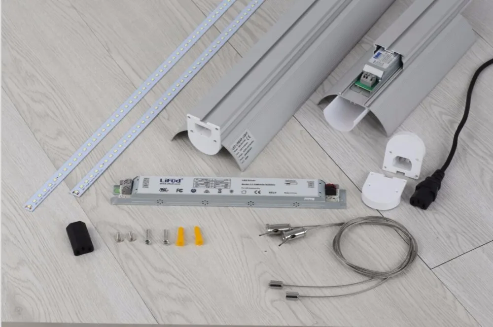 US $550.00 Linkable Linear Led Lights for Shop light 40W 4Ft 12mIntegrated Tubes Led Light Fixture With ACCESSORIESFree Shipping