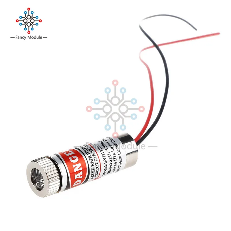 

New Focusable 5mW 650nm Red Cross Line Laser Module Focus Adjustable laser Head 3V 5V