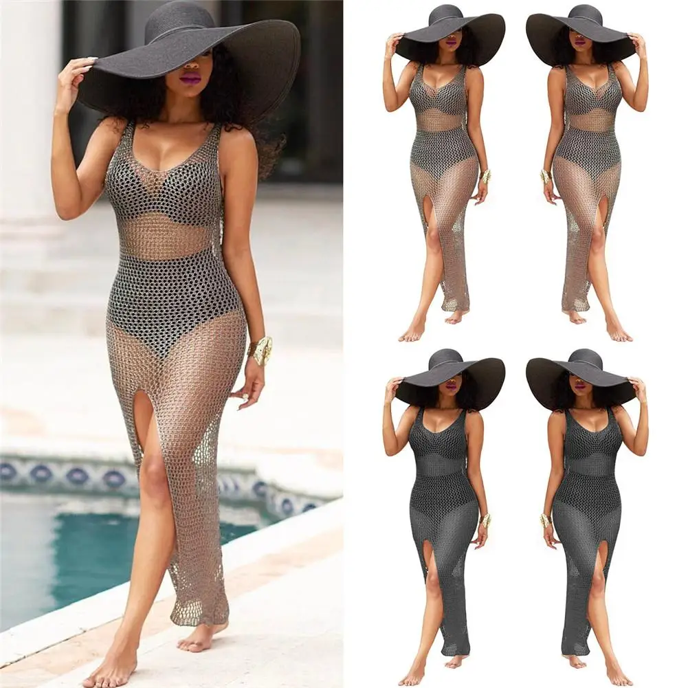

European American Over-hip Hollow Long Skirt Blouse Smock Swimsuit Jacket