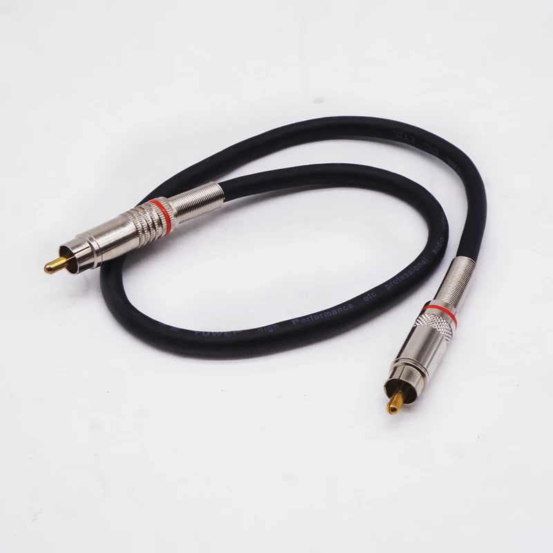 Медная трубка + фольга двойная защита аудиокабель RCA 2RCA на 2 для домашнего
