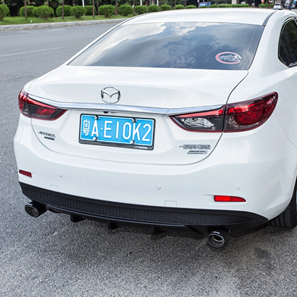 

MONTFORD For Mazda 6 M6 Atenza 2014 2015 2016 2017 ABS Black Rear Spoiler Diffuser Bumper Guard Protector Skid Plate Cover
